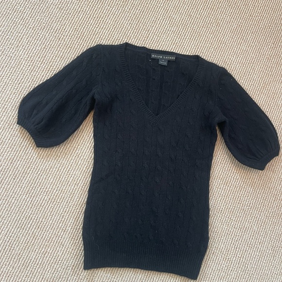 Ralph Lauren Women's Black V-Neck Sweater - Picture 4 of 12